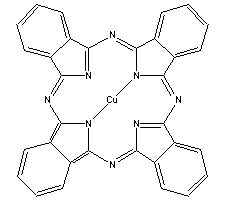 Pigment-modra-15-3-molekularna-struktura